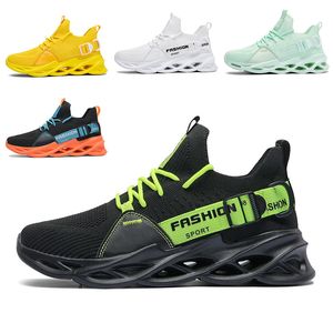Yüksek Kaliteli Marka Olmayan Erkekler Kadınlar Koşu Ayakkabıları Bıçak Nefes Ayakkabı Siyah Beyaz Göl Yeşil Volt Turuncu Sarı Erkek Eğitmenler Açık Spor Sneakers 39-46