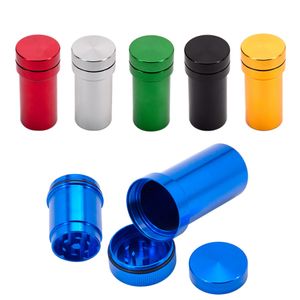 Aluminium alloy Grinders 42mm Herb Grinder TobaccoSmoking Accessories With metal dry Storage Container Spice