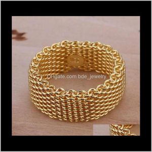 Band Jewelryfactory Price Top Quality Plated 18K Gold Rings Fashion Unisex Jewelry Dff0740 Drop Delivery 2021 Rp8K1