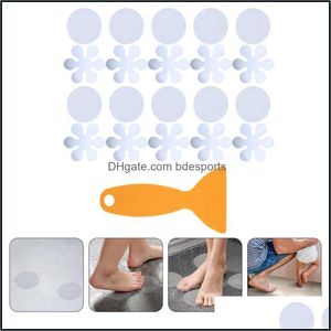 Aessory Bath Home Gardeth Mats 1 Set Non-Skid Transparent Peva Sticker Badrums trappdroppe leverans 2021 Z67QC