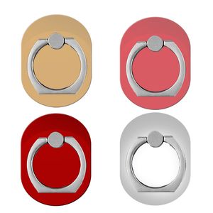 Kleiner ovaler Handy-Ring mit Ständer, Schnalle, fauler Metallring, dick, kreativ, einfarbig