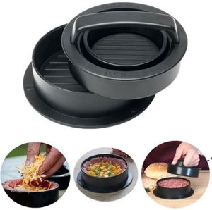 Et Baskı Aracı 1 Set Ev DIY Hamburger Yuvarlak Şekil Yapışmaz Cutlets Burger Patty Yapımcılar Gıda-Sınıf ABS Mutfak Et-Aletleri JJF10781