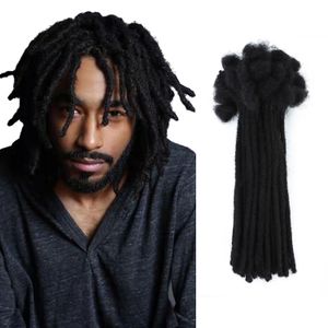 Luxnovolex Dreadlocks Extensões de cabelo humano 30 cordas cor natural 0,6 cm Largura de diâmetro não processada virgem completa feita à mão permanente pode ser tingido e branqueado