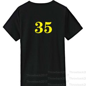Nr. 35 schwarzes II-T-Shirt zum Gedenken, exquisite Stickerei, hochwertiger Stoff, atmungsaktiv, Schweißabsorption, professionelle Produktion