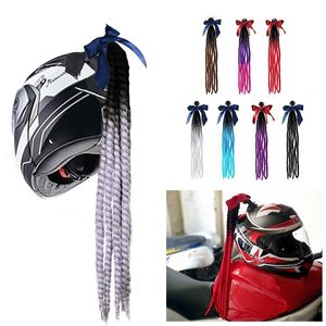 Motorrad-Perücke mit Land-Bester kostenloser Stil handgefertigter Dekoration Punk Dirty Braid Motocross Racing Moto Helm Zöpfe