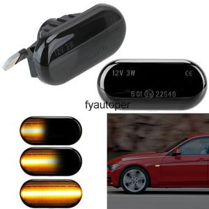Sinyal ışık yanıp sönücü lamba bir çift LED araba dinamik yan marker