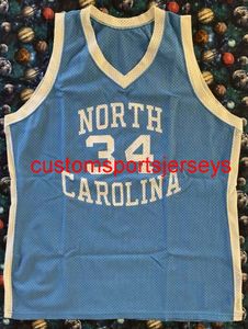 Erkek Kadın Gençlik UNC North Carolina Tar topuklu J. R. Reid Basketbol Jersey Nakış Herhangi bir isim numarası ekleyin
