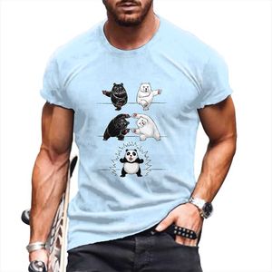 Herren T-Shirts T-Shirts Herren Übergroße 2021 Sommer Lose Kleidung Vintage Kurzarm Mode Amerika Hip Hop Bedrucktes Hemd mit O-Kragen