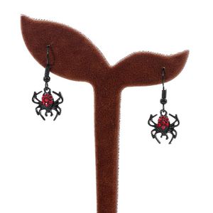 Kolczyki Naszyjnik C6UD Halloween Spider Web Biżuteria Gothic Crystal Rhinestone Wisiorek Zestaw Dla Kobiet Dziewczyny Prezenty