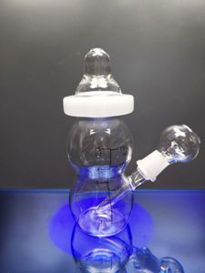 New babybottle bong oil Rigs water pipe glass feeder bong con diffusore di fori di spillo vetro spesso dab rigs sestshop
