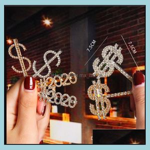 Hair Aessories Baby, Kids & Maternity Fashion Dollar Money Rhinestone Letter Clip For Women Bling Crystal Pins Barrettes Baby Jewelry Drop D