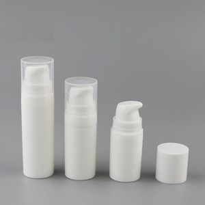 5ml 10ml 15ml biały bezpowietrzny balsam pompa butelka mini próbka i butelka testowa Airless Container Opakowanie kosmetyczne