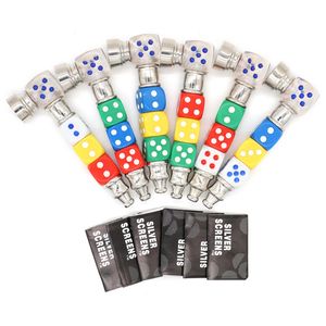 Fashion Dice Tube Individual Embalado Colorido Beads Splicing Metal Removível Tubos Pequenos Fumige