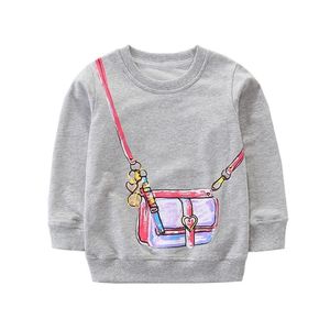 Liten Maven Flickor Sweatshirts Fleece Varm Vinter Barnkläder Dot Vit Baby Hoodies Kläder för barn 211111