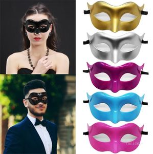 Casa Mulheres Masquerades Mascaradas Fantasia Vestido Venetian Máscaras Plástico Meia Face Maskoptional Multi-Color Party Maskszc383