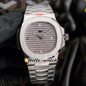 40mm 5711 5719/10 5719 Orologi sportivi Cal.324 Orologio da uomo automatico Gypsophila Quadrante con diamanti strutturato Bracciale in acciaio inossidabile Hello_Watch