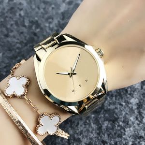 Brand Watches Women Girl Big Letters Style Metal Steel Band Quartz Wrist Watch M56