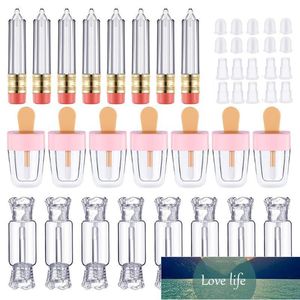 Flaskor 10st Lipgloss Tube Wand Pencil Shape Candy Ice Cream Lip Gloss Containers Olja Tom Kosmetik