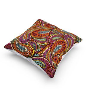 Boho Retro Pillow Case Geometric Decoration Throw Pillows Square Cushion Cover Home Bed Soffa Flower Cushions CUDHION/DECORATIVE