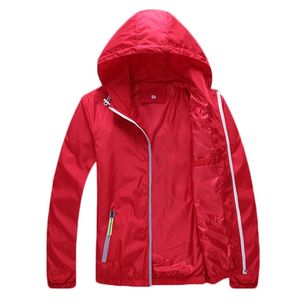 Jacke Frauen Sommer Rot Mantel Casual Jacken Plus Größe Kleidung Frühling Mäntel Mode Mit Kapuze 7 Farben Dünne Outwear LR828 210531