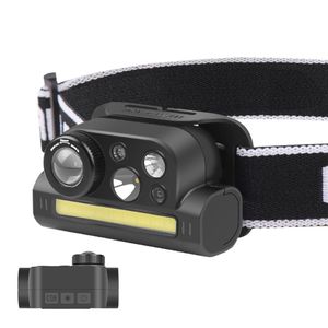 Lâmpadas de cabeça leve forte bateria incorporada à prova d'água do zoom de zoom de push sensor xpg xpe led 7 modos de iluminação