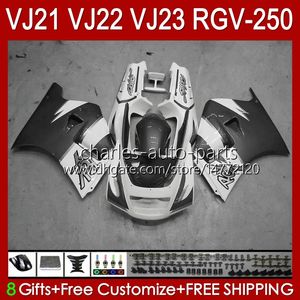 Suzuki RGV-250 Panel için Vücut RGV250 Gri ​​Beyaz SAPC VJ22 RVG250 VJ 22 20HC.006 RGVT-250 90 91 92 93 94 95 96 RGVT RGV 250CC 250 CC 1990 1991 1992 1993 1994 1995 1996 Fairing