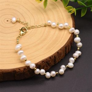 Reines Perlenarmband. großhandel-Perlen stränge reine natürliche barocke süßwasserperlen weibliche hochzeitsfeier geschenk armband edel ethnischer stil luxus schmuck für frauen