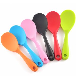 Rice Spoons Non-stick Paddle Silicone Rice Shovel Spoon Rice Server Cooking Scoop Ladle Baking Tool Kitchen Utensils Kitchen Tool YFA3058