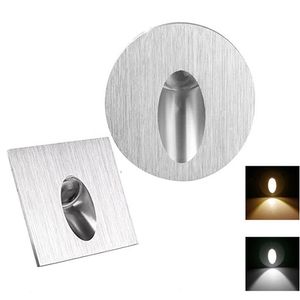 Lâmpadas de parede LED 1W 3W Via de varanda embutida Bulbo de porte de escada de escada AC 85-265V Luz de luz moderna decoração de casa moderna