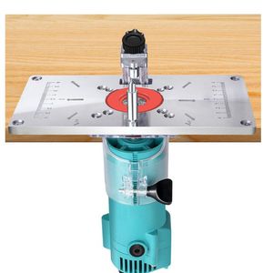 Professionelle Handwerkzeugsätze Carpinte Router Tischeinsatzplatte Holzbearbeitungsbänke Säge für multifunktionale Holzmaschinengravur 4 Ringe