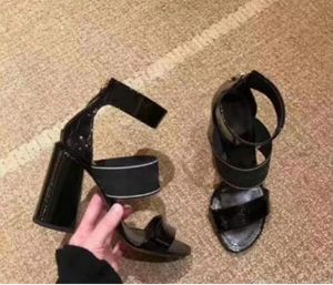 2021 Yeni Kadın Gerçek Deri Yüksek Topuklu Sandalet Star Ayakkabı ile aynı üst düzey tasarımcı boyutu-35-41