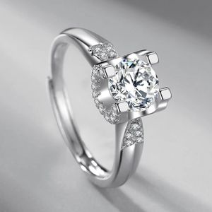 Creative Design S925 Серебряное платиновое моделирование Моассанит Алмазное кольцо предложения Брак женский Ювелирные Изделия Подарок на день рождения