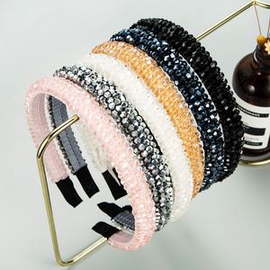 Mulheres Meninas Cristal Beads Trançado Headband Headband Acessórios para Cabelo Adulto