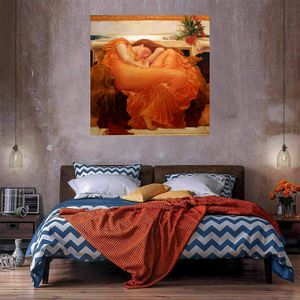 Flaming Czerwiec Wystrój Domu Ogromny obraz olejny na płótnie Ręczniki / HD Print Wall Art Pictures Dostosowywanie jest dopuszczalne 21051206