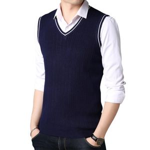 Women's Sweaters MEN Solid Sweater Autumn Spring Pullovers Quality Nice Plus Size 4XL Vest Cotton Pullover