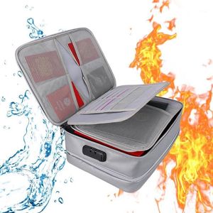 Storage Bags Fireproof Document Portable Envelope File Folder Cash Pouch Money Bag For Home Office