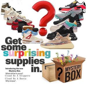 Gizemli kutu kör kutu terlik sandalet rastgele stil şanslı seçim erkekler kadın eğitmenler basketbol ayakkabı koşuyor yüksek kaliteli şaşırmış hediye botları spor ayakkabı