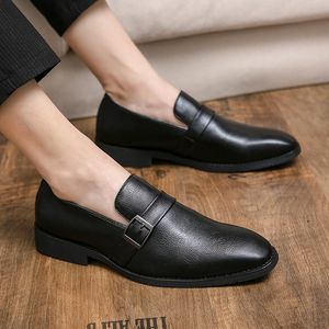 Men On 7772 Slip Leather Shoe Outdoor Dress Brogue Shoes Spring Club Party Shoes Vintage Classic Male Casual Flat s s