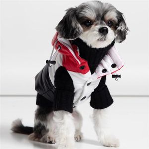 Winter Warm Pet Down Vest Stitching Color Pets Dog Coats Personality Thick Jackets Teddy Bulldog Schnauzer