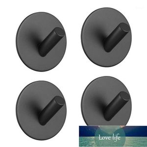 Sticky hook, self-adhesive black wall-mounted hook for key robe towel, stainless steel hook, no drill, no screw, waterproof, sui1
