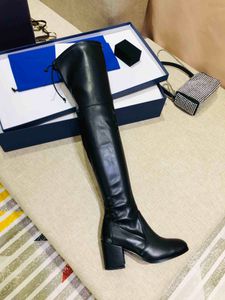 Höst Kvinnors Luxury Knä High Boots God kvalitet Suede Stövlar Multicolor Alternativ Storlek 35 till 40 Designer