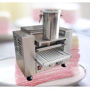 電気加熱スプリングロールペストリーマシンステンレス鋼自動卵クラストケーキクラストメイキングマシン220V