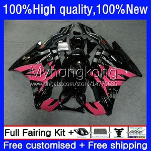 Kit de corpo para Honda CBR600FS CBR600CC CBR600F2 1991 1992 1993 1994 Pink Black Bodwork 34no.107 CBR600 F2 91-94 CBR 600F2 600 F2 FS CC 600cc 600FS 91 92 93 94 Feeding