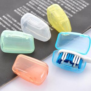 Custodia da viaggio per campeggio, portatile, in plastica, per spazzolino da denti, coprispazzolino, custodia per organizer