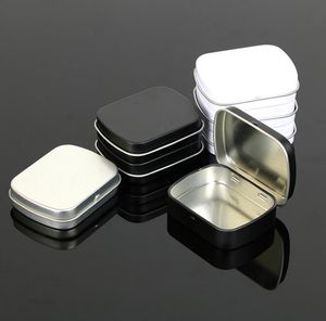 Partihandel Small Size Hinge Tin Box Square Silver Presentförpackning Tätning Vanliga Tenn Boxar