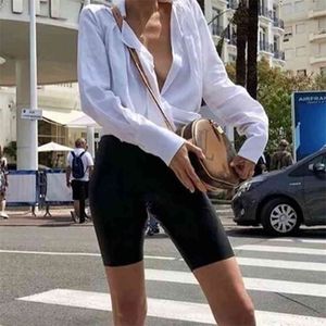 Wysokiej ulicy talii kolano długość denim jeździecki spodnie dla kobiety rocznika chude dżinsy sexy lato casual czarny biały 210429