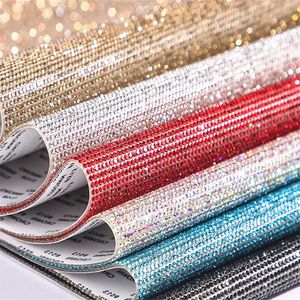 20*24cm DIY colorful Rhinestone Sticker Sheet Self-Adhesive Crystal Ribbon with Gum Diamond Sticks Decoration Cars Phone Cases Cups 1947 Y2