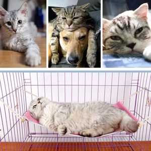 Camas de gato móveis animais de estimação pendurada tapete de cachorro pequeno hammock de verão respirável malha saco de dormir saco de furão