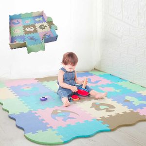 25/9 pcs Baby Play Mat Mat Floor Desenvolvendo Tapetes de Rasteamento Crianças Brinquedos Eva Puzzle Children Mat Fuze de Espuma Tapetes Macio Piso Tapete Protetora 210724