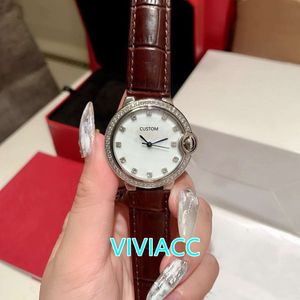 Fashion New Women Geometric Crystal Diamond Watches Natural Mother Of Pearl Shell Watches Female Pink Leather Clock 36mm